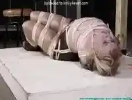 Skank Blonde Suffers Incredible Hogtie By Mamaic P1