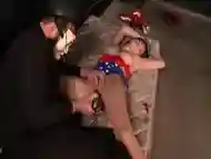 Superheroine Wonder Woman Is Fucked And Strangled In Dungeon