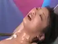 Tied Asian slut gets stimulated by toys to orgasm