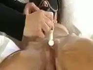 Tied girl with dripping wet pussy oily body hard nipples