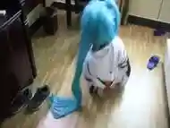 asain miku kigurumi bondage cosplay