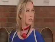 blonde heroine gagged and dildo sucking