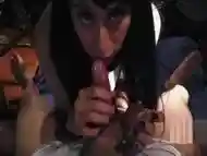 deadeyedick: Nice goth giving an intense and teasing blowjob