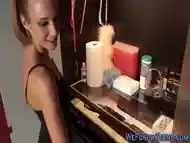 Bound fetish teen jizzed