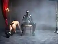 German Latex Mask Goddess Fucks Slave Hard