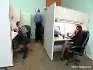 MILF with a tiny body and HUGE tits Gangbanged by Co Workers