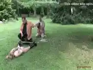 Outdoor Breast Bondage