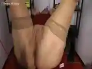 Shaved Cunt Finger And Dildo Fucking With Spread Legs