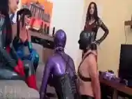 Three Mistresses Fuck Their Sissy Slaves With Strapons