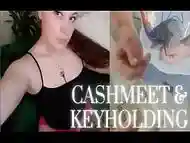 Cash Meet and Keyholding Femdom Public Humiliation Male Submissive Chastity Keys Findom Financial Dominatrix