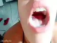 Deep Throat And Massive Oral Creampie Of Cum, Swallow