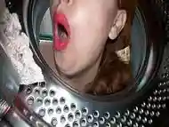 Domination in laundry. ENF Housewife fucked in the washing machine. FULL VIDEO