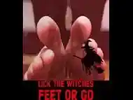 Lick the Wiches Feet or go to the Cauldron