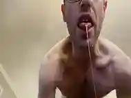 Suck the spit off of your masters cock