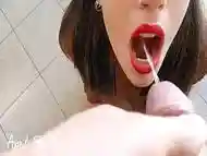 third and last day of my stepdaughter being educated drinking liters of pee directly from my cock