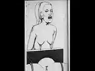 Admire black and white cartoon porn with women suffering sexy bondage