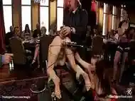 Anal slaves gangbang at bdsm party