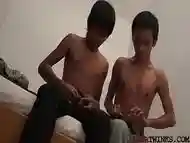 Asian twink gets tiedup and barebacked after blowing dick