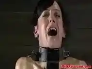 Ballgagged sub painfully punished with nt