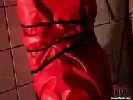 Bound babe pussy penetrated