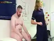 CFNM nurses wanking off patient sub in this kinky group