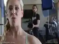 Camera man fucks fitness instructor