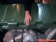 Foil wrapped sub fucked and electro punished