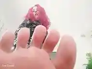 Foot Fetish Selfie FemDom POV video (Arya Grander)