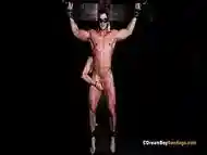 HOT MUSCLE STUD CRUCIFIED FOR HOURS IN BDSM DUNGEON - DreamBoyBondage.com