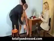 Hardcore nude job interview for hot brunette babe