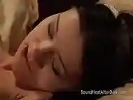 Lesbian Maid Furiously Masturbates Her Pussy Using Fingers And Pillow