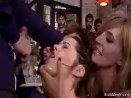 Mistress made babe fuck in public bar