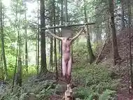 Nuisette007 crucified in the forest