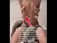 Predicament bondage &amp_ vibrator orgasm for teenage boy with bodywriting