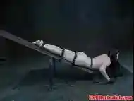 Smalltits MILF bound and toyed during BDSM