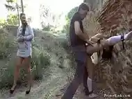 Spanish slut fucked outdoor in public