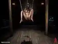 Tied petite slut in extreme positions