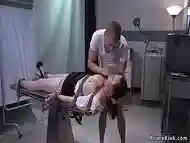 Unstable cop anal fucks tied up doctor