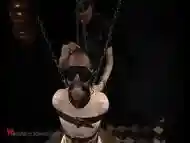 ZEUS FIXED IN A CHAINS AND BALLGAGGED