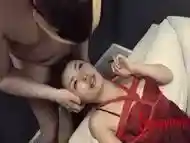 Asian BDSM face fuck teen bound and dominated