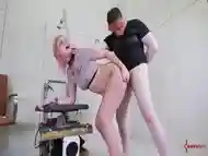 Ass fucked teen sub in threeway