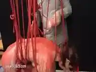 BDSM hardcore action with ropes and extreme penetrating