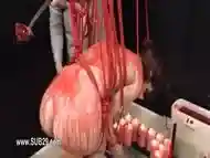 BDSM hardcore action with ropes and sleek sex