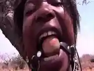 Black amateur naughty african girl submitted to hardcore outdoor fuck