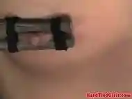 Bondage Brunette Receives Some Nt