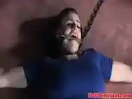 Chained sub humilated by sadistic master