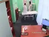 Doctor fucks student on practice in his office