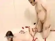 Extreme toy anal sex with rope BDSM teacher