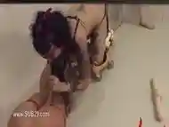 Extremely hardcore BDSM rope sex with ass action