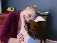 Foot worship and anal domination from her master